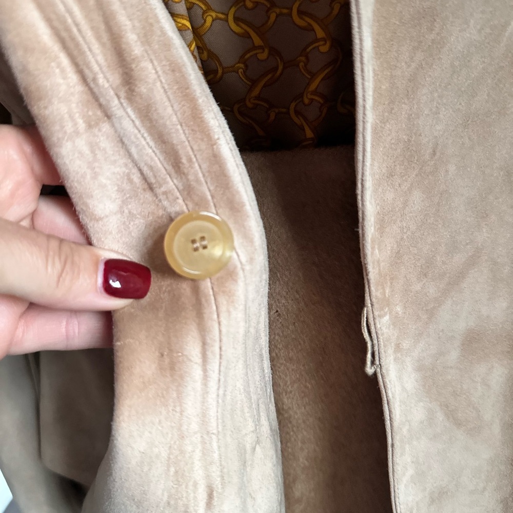 GUCCI Tan Suede Leather Belted jacket NWT sz: EU 48 or US sz: 8 - Picture 5 of 13